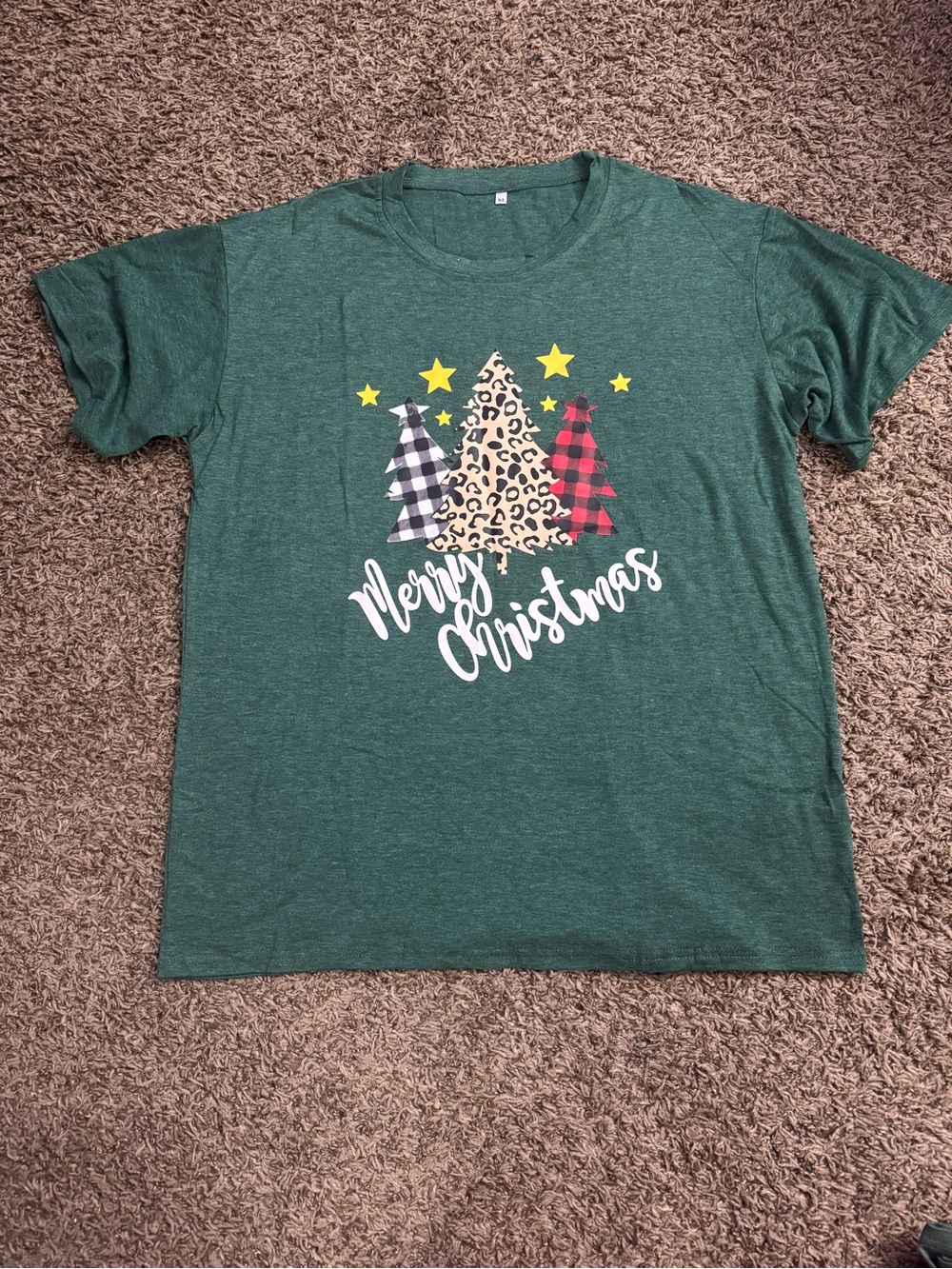 Merry Christmas Green Graphic Tee